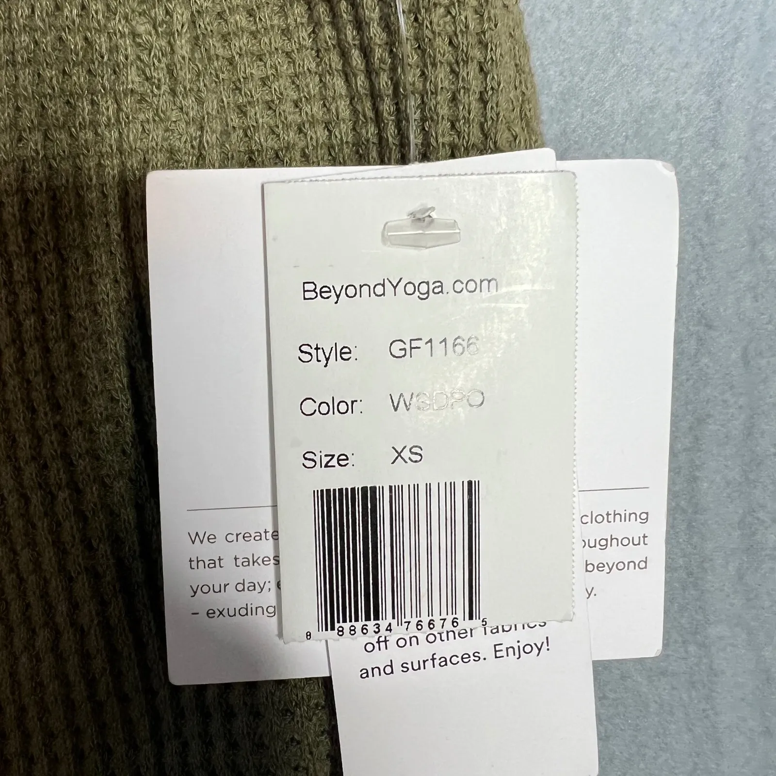 Beyond Yoga Weekend Sweatpant in Olive Size XS Weekender Pant Waffle Knit NWT - Image 4
