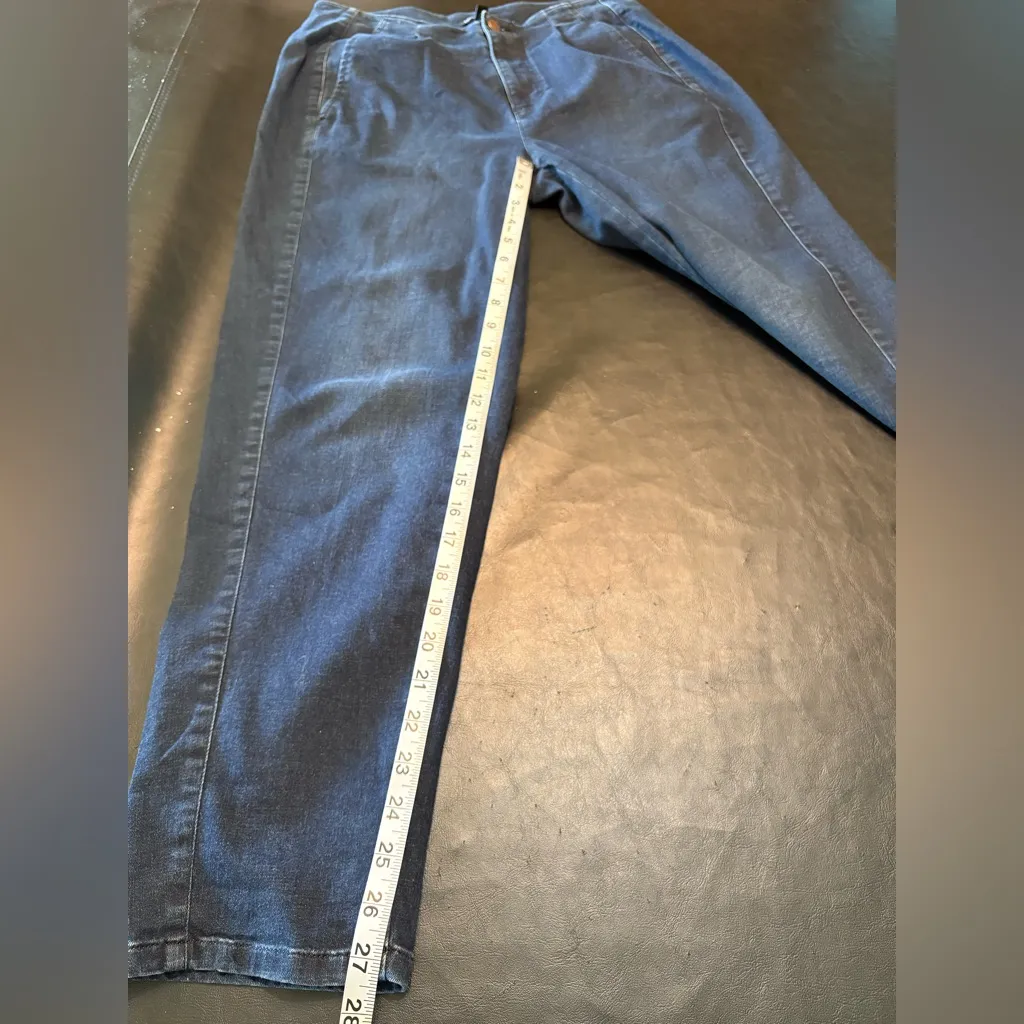 Eileen Fisher Organic Cotton Stretch Tapered Denim Pant Womens 6 Ankle Length - Image 9