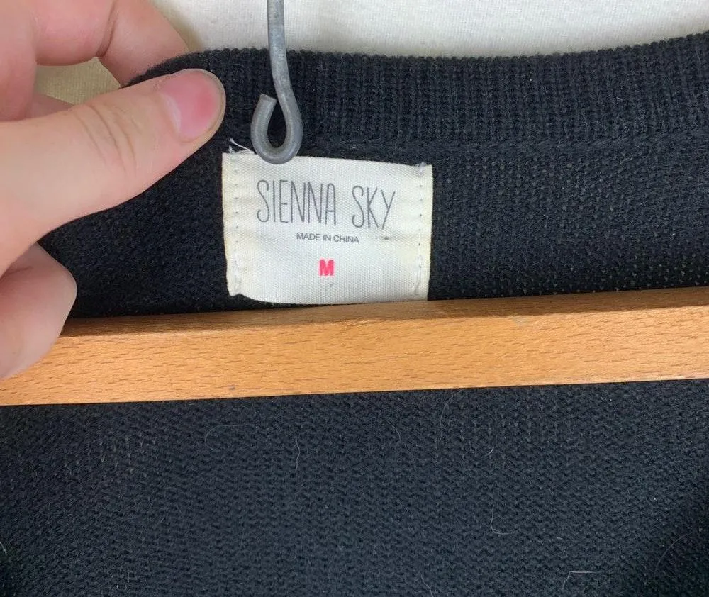 Black Ruffle Sleeve Sweater - Image 4