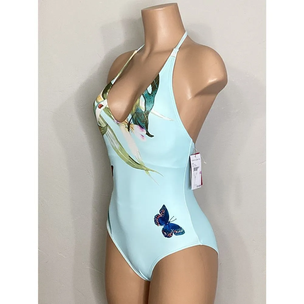 New. VINCE CAMUTO plunge neck butterfly swimsuit. 6. Normally $114 - Image 7