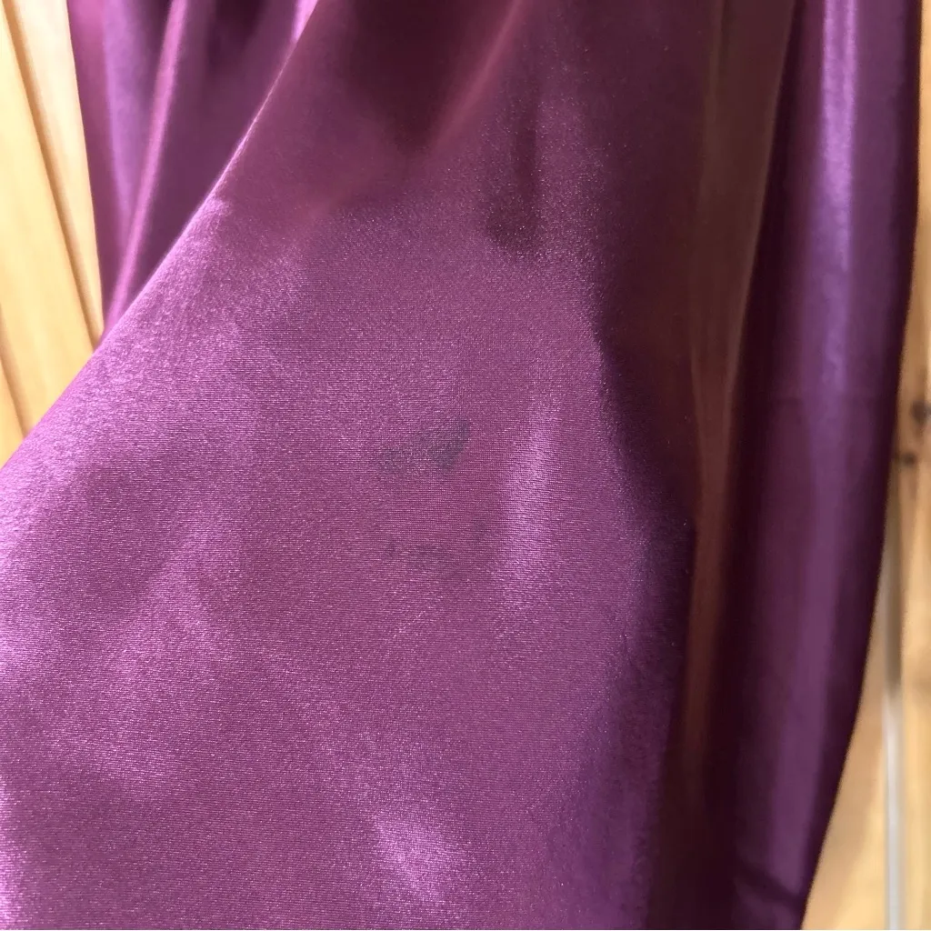Vintage Lucie Ann II Satin Lace Trim Slip Skirt Purple Whimsigoth Fairy Witchy Size M - Image 10