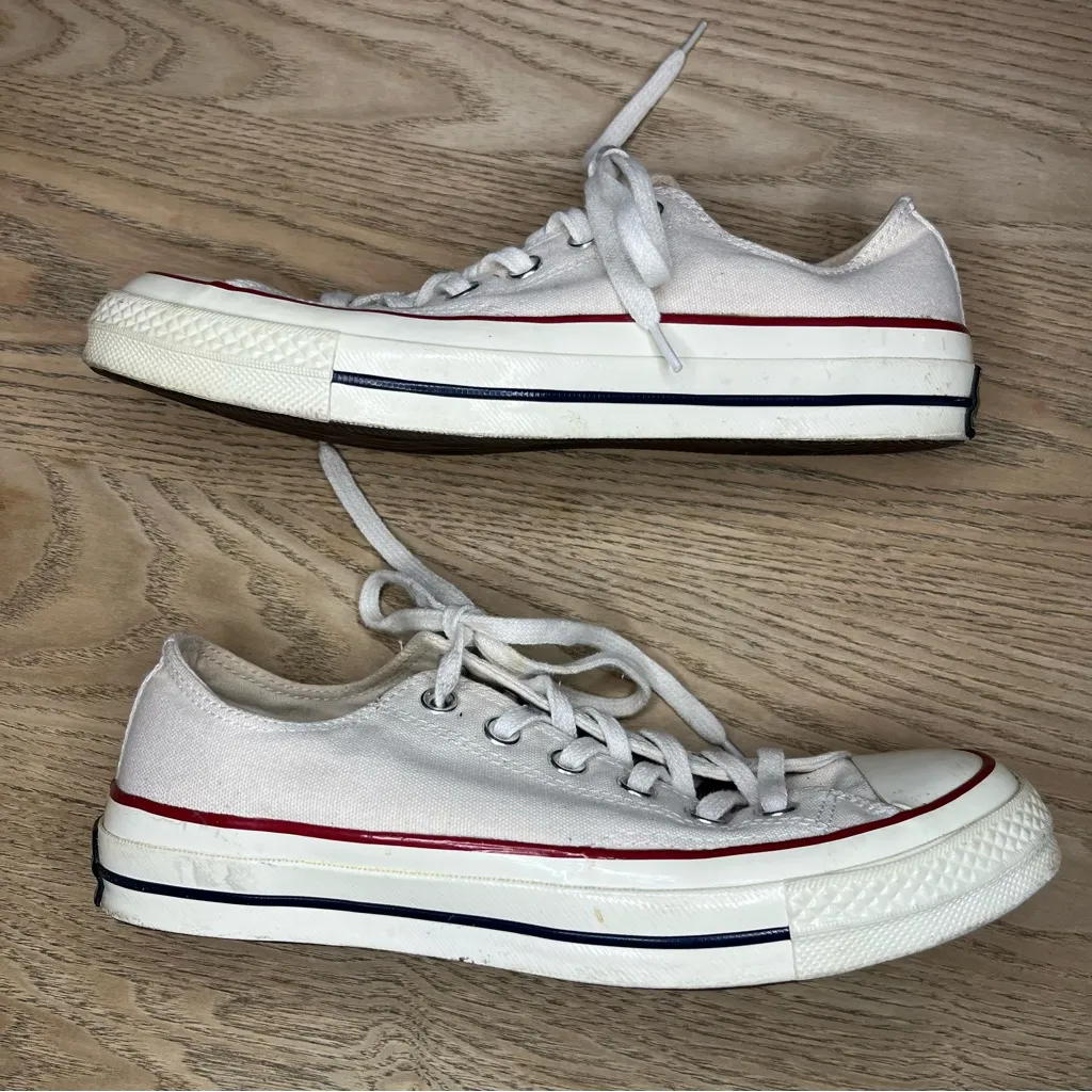 Converse All Star Chuck Taylor 70 Low Top Lace Up Sneakers Ivory Mens 6 Womens 8 - Image 7