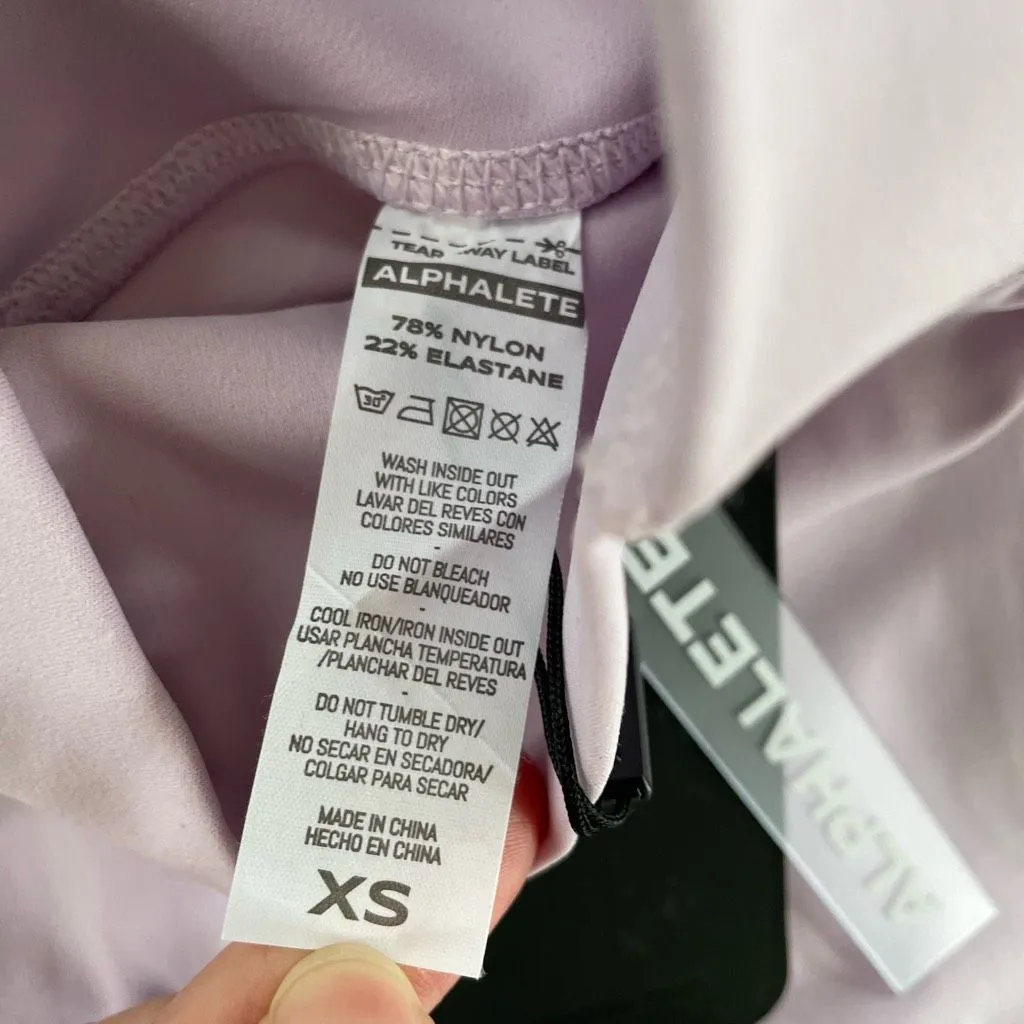 NWT Alphalete Kinetic Pulse Dusty Lilac Lavender Leggings $70 XS - Image 7