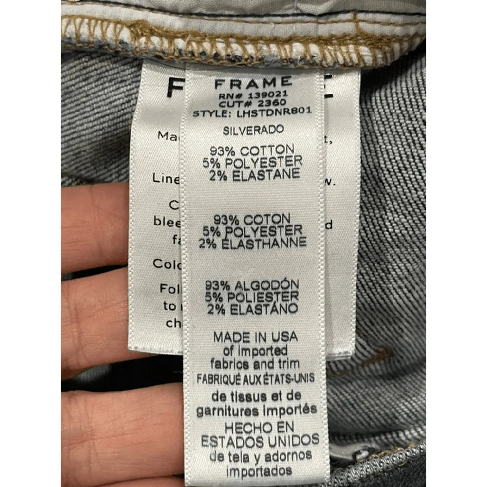 Frame Le High Raw-Edge Straight Jeans size 2 - xs - Image 9