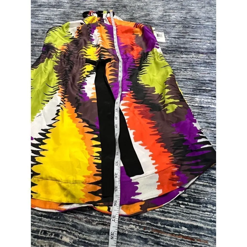 Trina Turk NWT Wavelengths Print Silk Halter Neck Dress size 6 - Image 9