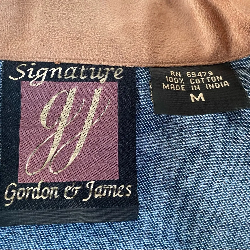 Gordon & James Signature Denim Vest Blue Size M - Image 13