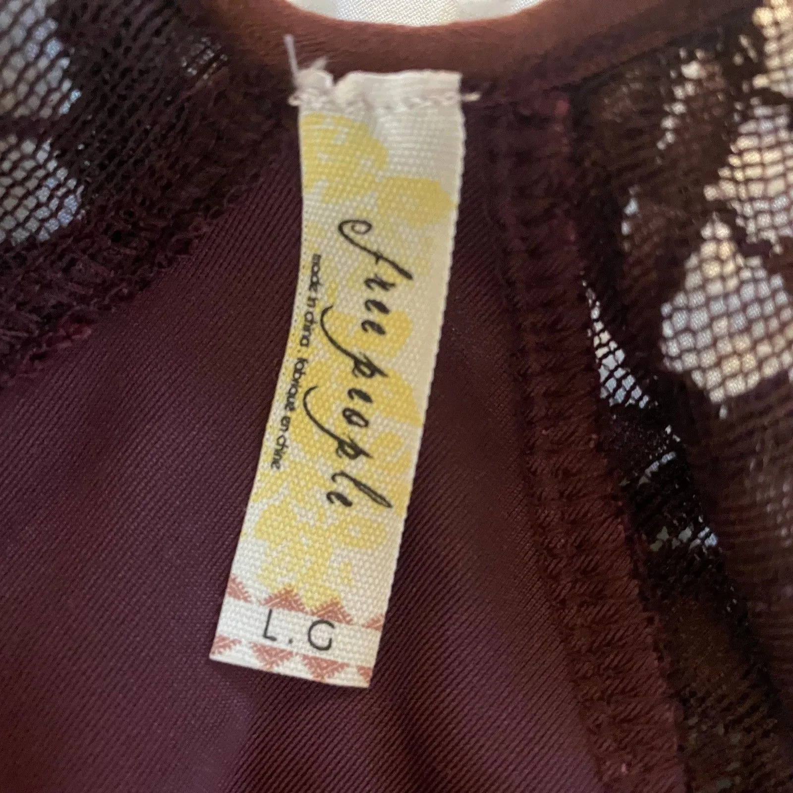 Free People Velvet Dress Women's Size L Burgundy Cocktail Party Holiday Evening - Image 8