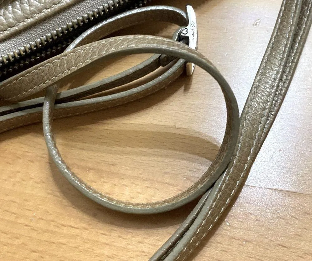 Brighton small leather gold crossbody bag - Image 10