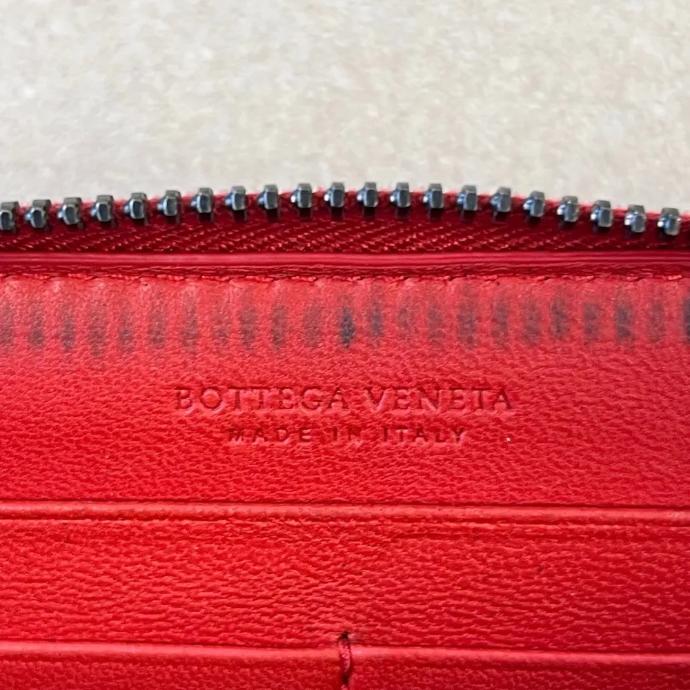 BOTTEGA VENETA Bottega Red Intrecciato Woven Nappa Leather/Snakeskin - Preowned - Image 13