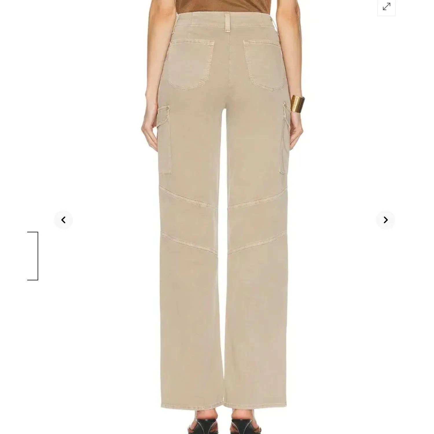 L'AGENCE Brooklyn High Rise Wide Leg Utility Cargo Pants Rye Size 26 Gorpcore - Image 4