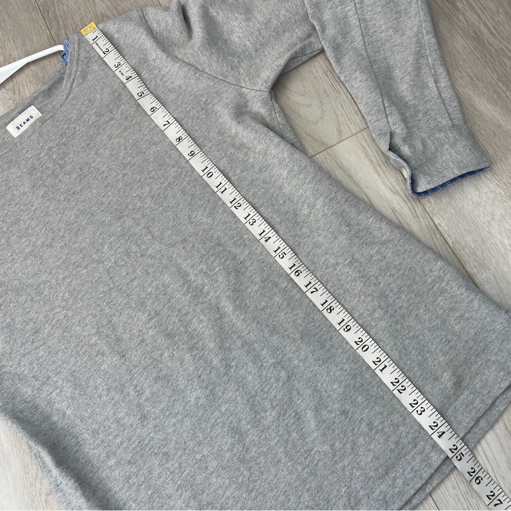 Beams Crewneck Sweatshirt cotton layered womens Gray (small) japan minimalist - Image 7