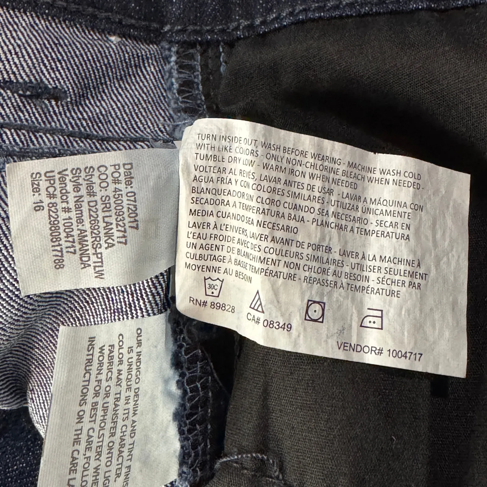 Gloria Vanderbilt SZ 16 Amanda Tapered Jeans Heritage Fit Classic Rise Stretch - Image 10