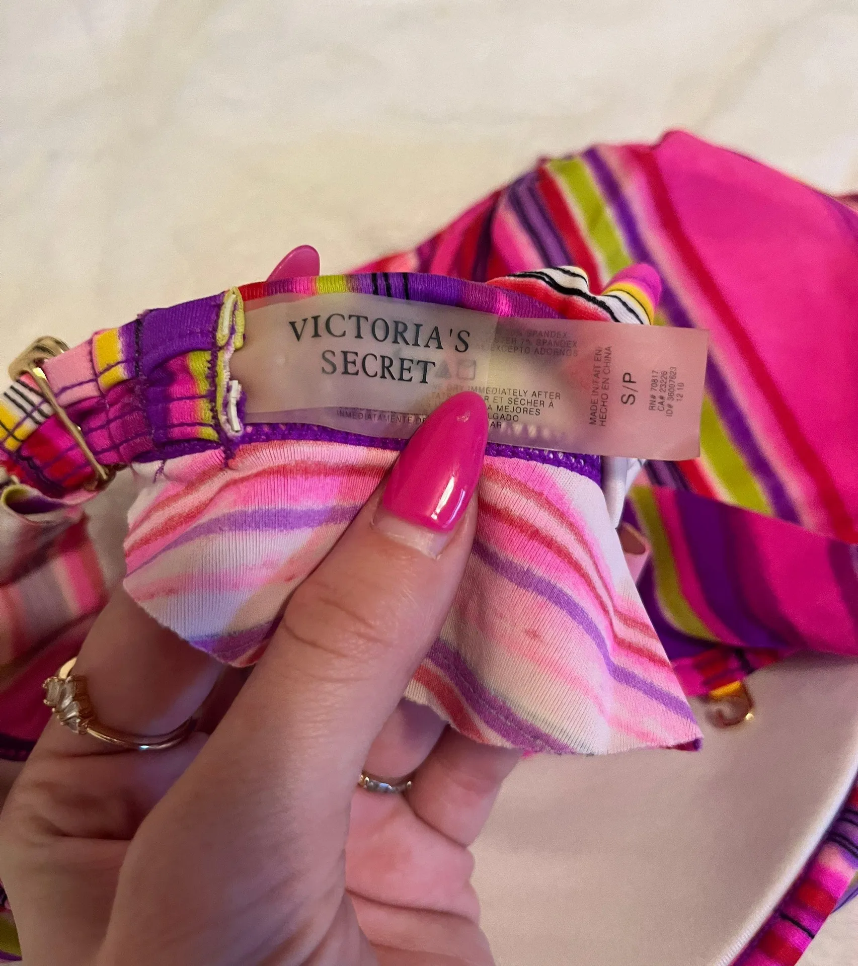 Pink Bandeau Bikini Top - Image 2