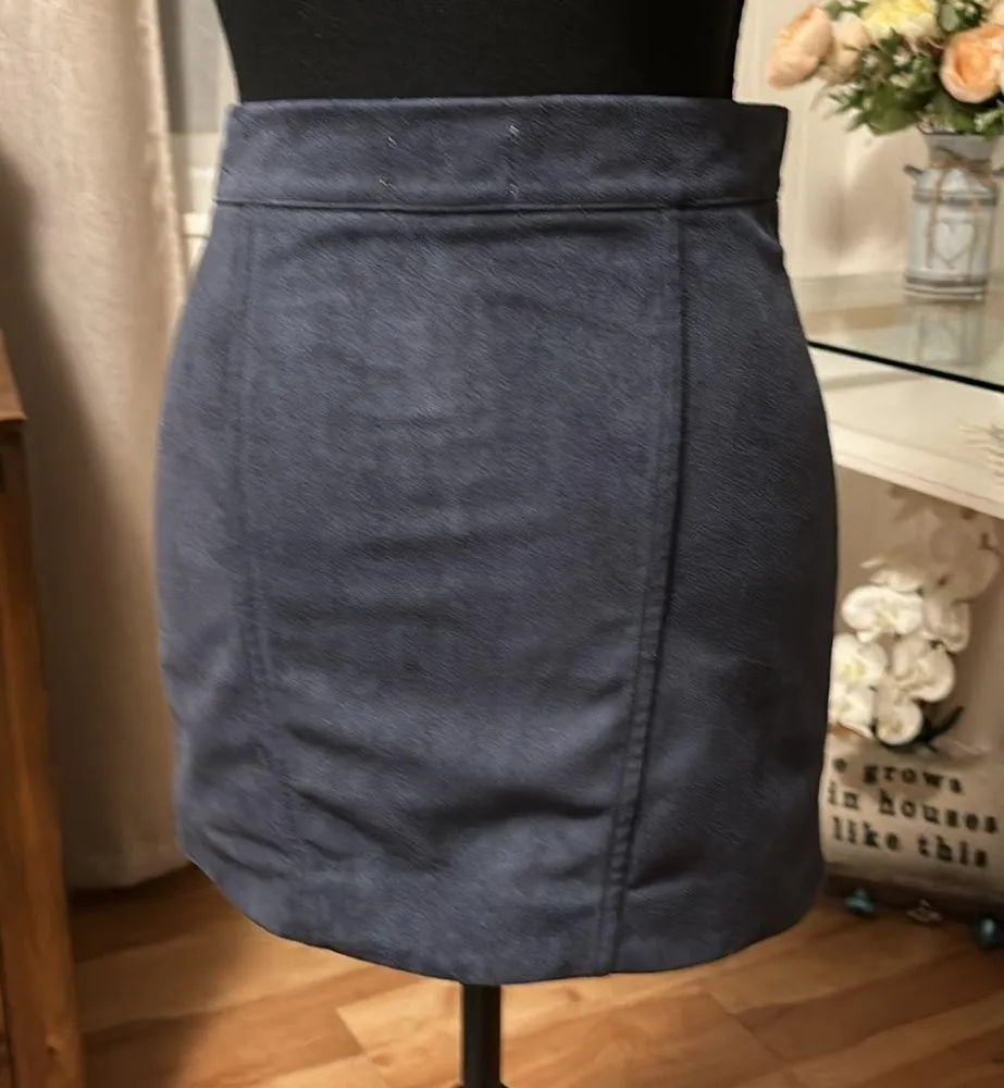 Sugarcloth Blue Velvet Mini Skirt Size 8 - Image 4