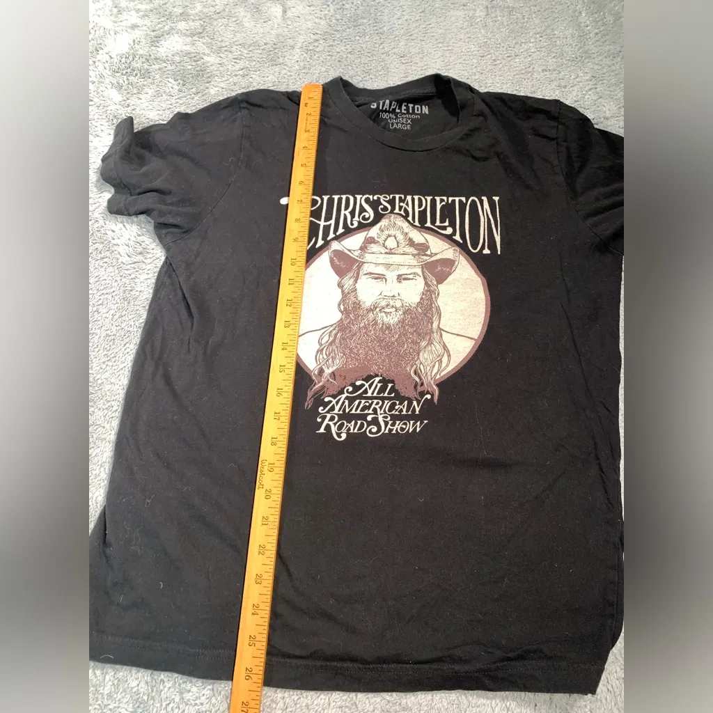 Chris Stapleton all American road show large tee Black - Image 5