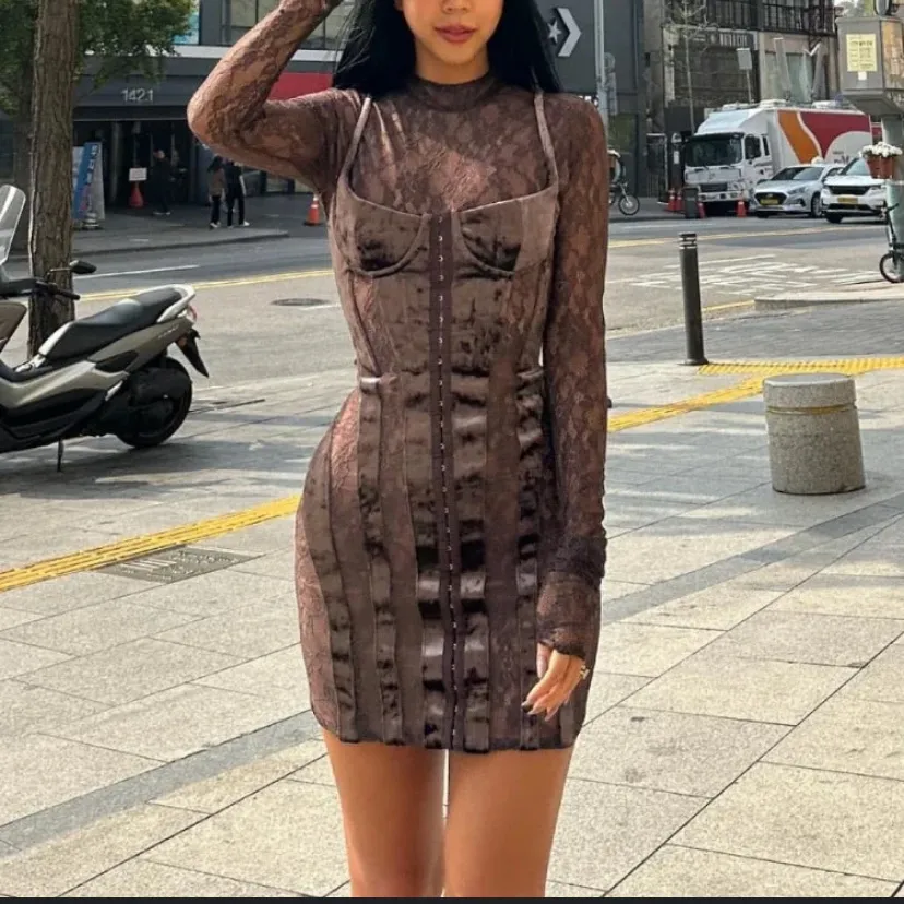 House of CB S D-DD ‎ 'Marica' Brown Velvet & Lace Corset Dress NWOT - Image 12