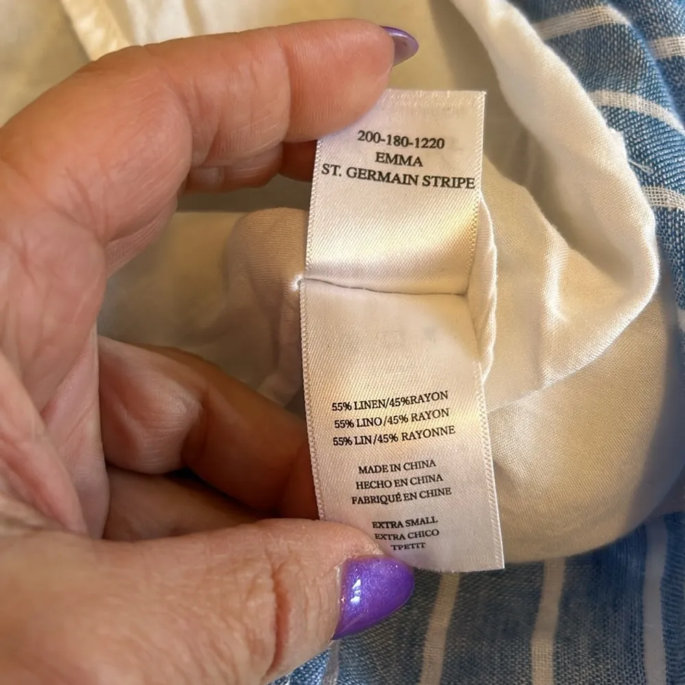 Rails St. German Stripe Linen Blend Dress - Image 10