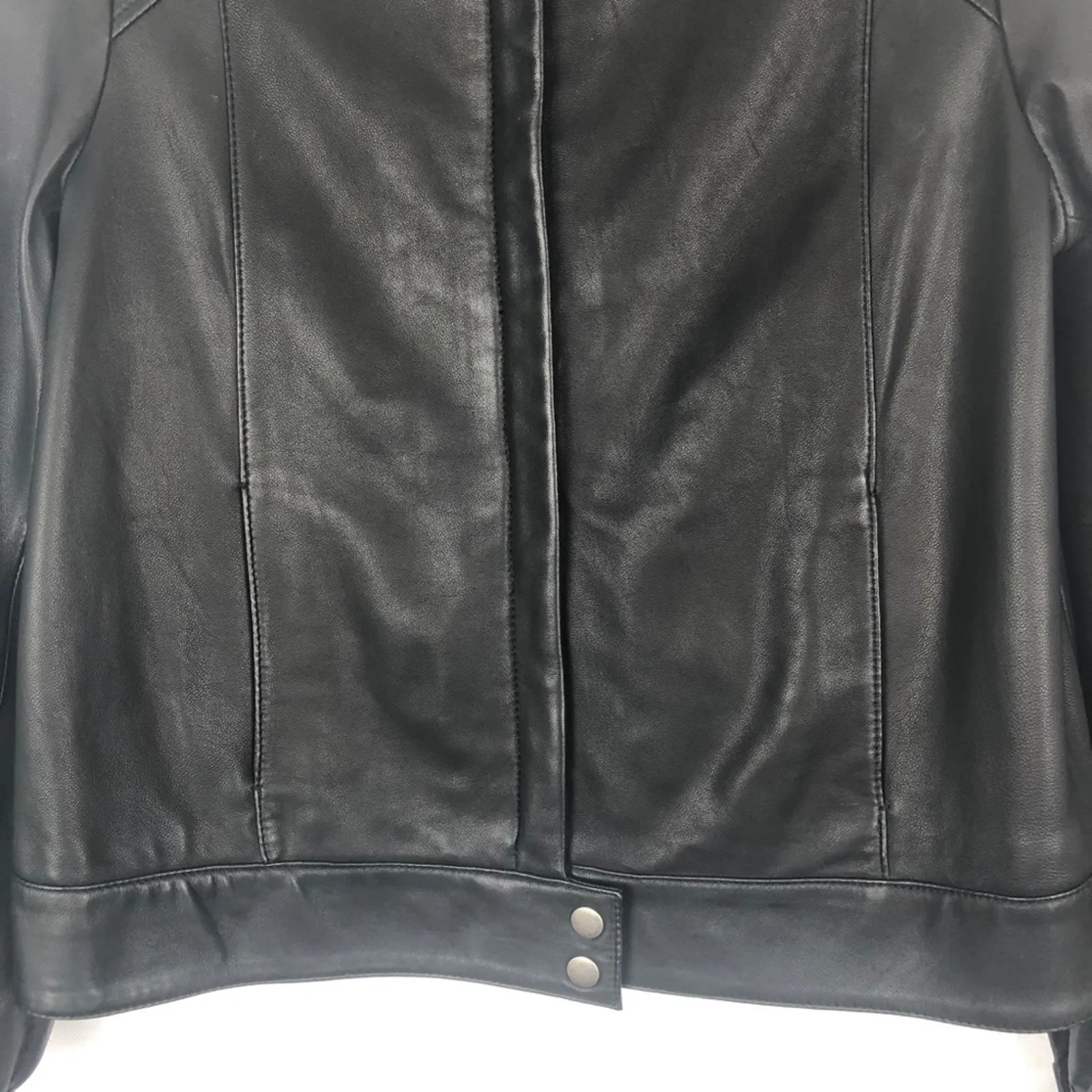 Alfani  I Women's Zip Front Leather Jacket - Image 4