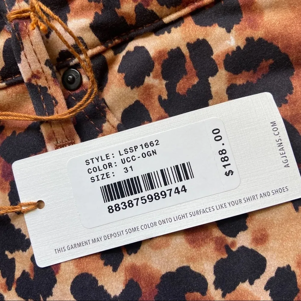 AG The Jodi Crop Untamed Camo Cognac Leopard - Image 20