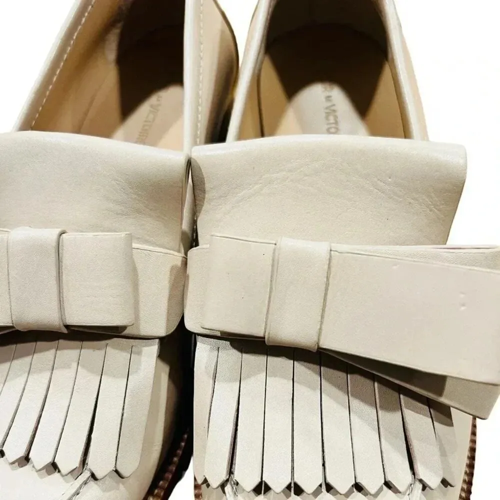 Pour La Victoire Tegan Loafer In Parchment Leather Sz 6 - Image 9