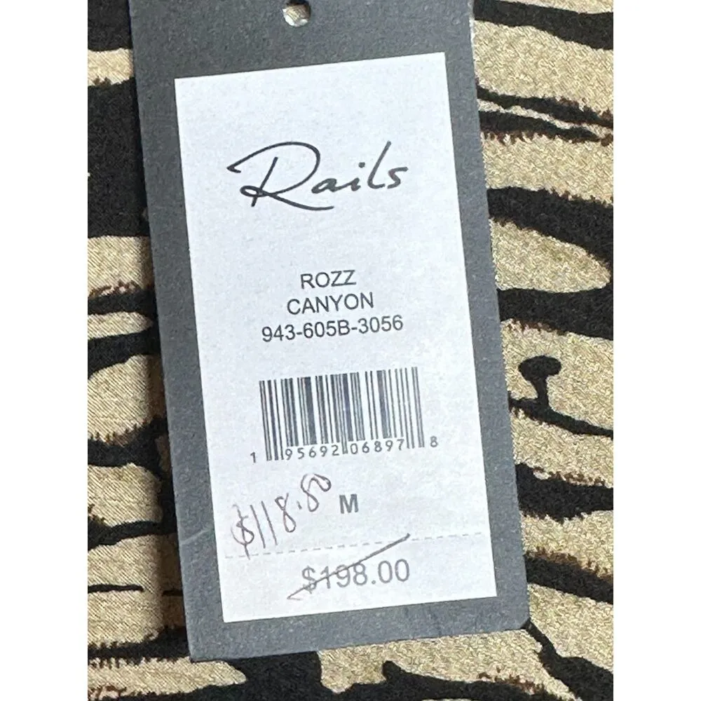 Rails Women's Size M Canyon Rozz Blouse Top Animal Print NWT - Image 8