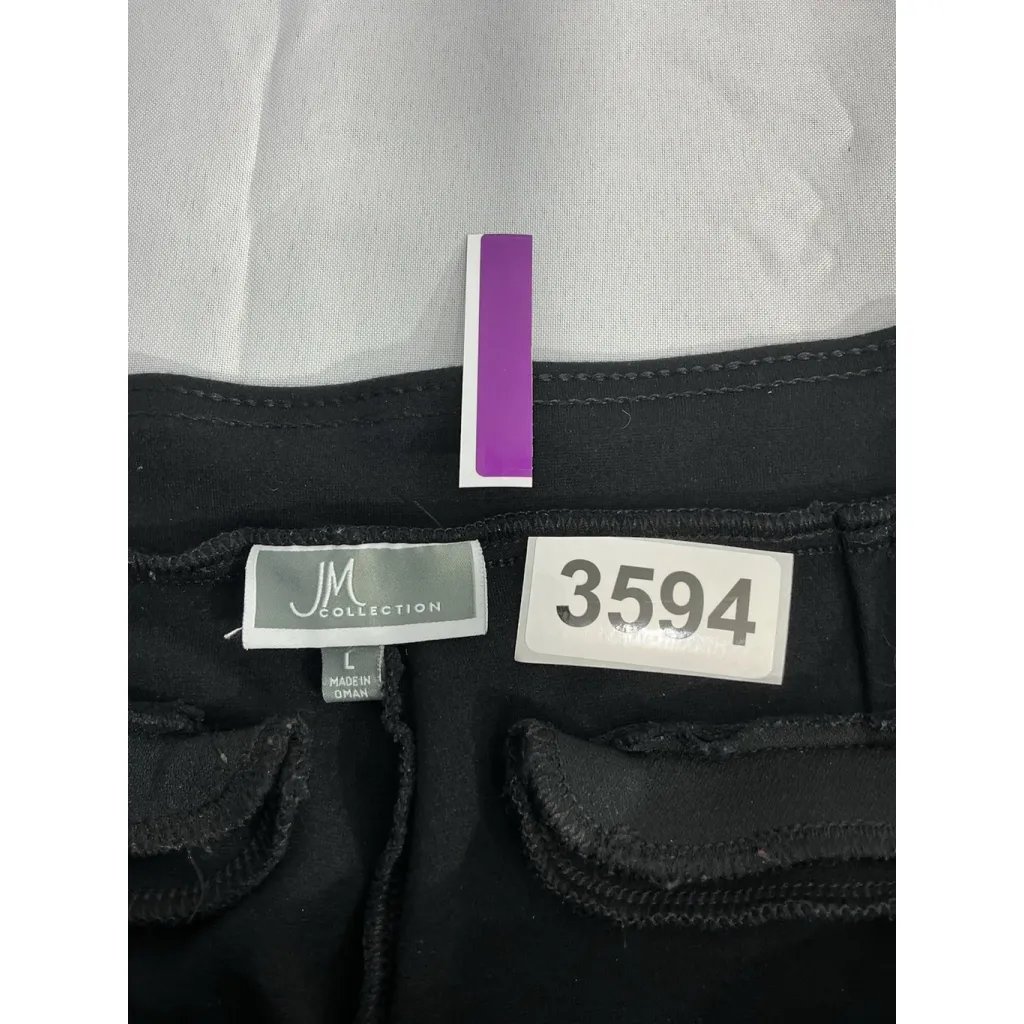 Womans Jm Collection Large Black Pullon Tummy Control Career Pants - Image 3