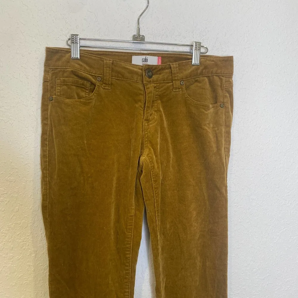 Cabi Jeans Tan/Gold Baby Corduroys Skinny Low-Mid Rise EUC Sz 4 - Image 2