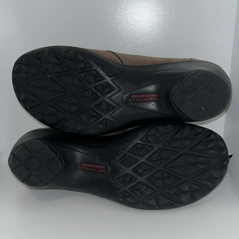 Merrell Veranda Leather Tie Clog Shoes Cloudy Brown Women’s Sz 6 - Image 9