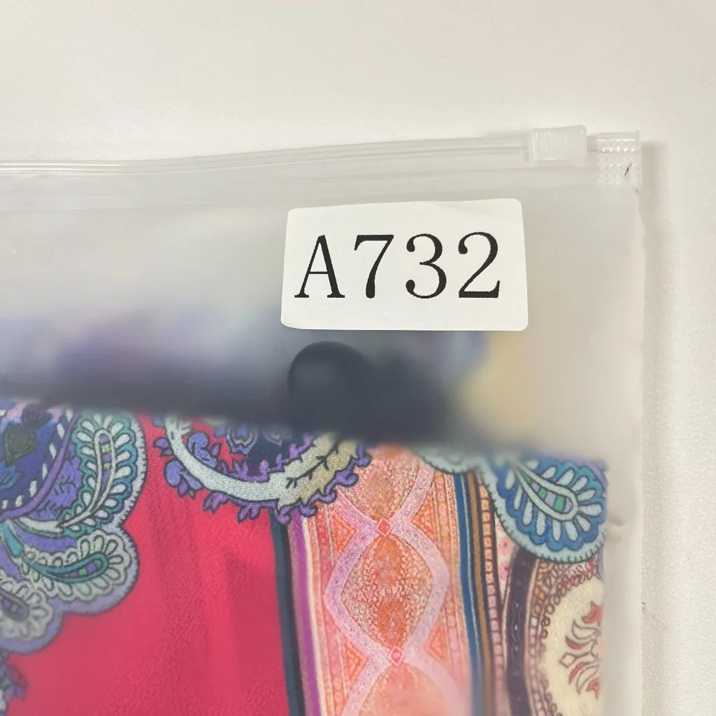 $345 NWOT JOHNNY WAS Beads Multicolor Paisley Kaftan Chiffon Maxi Dress Size XS - Image 16