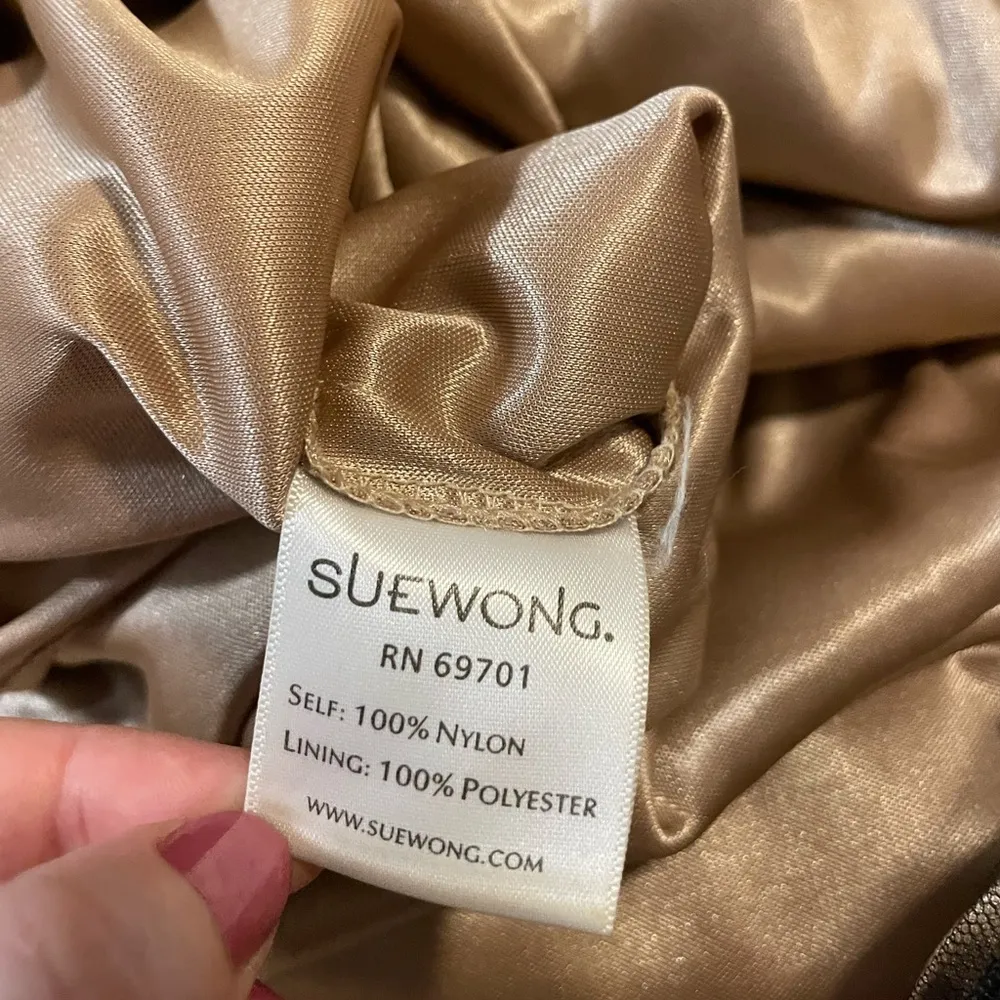 Sue Wong Nocturne Black Lace Beaded Evening Cocktail Dress Size 2 - Image 14