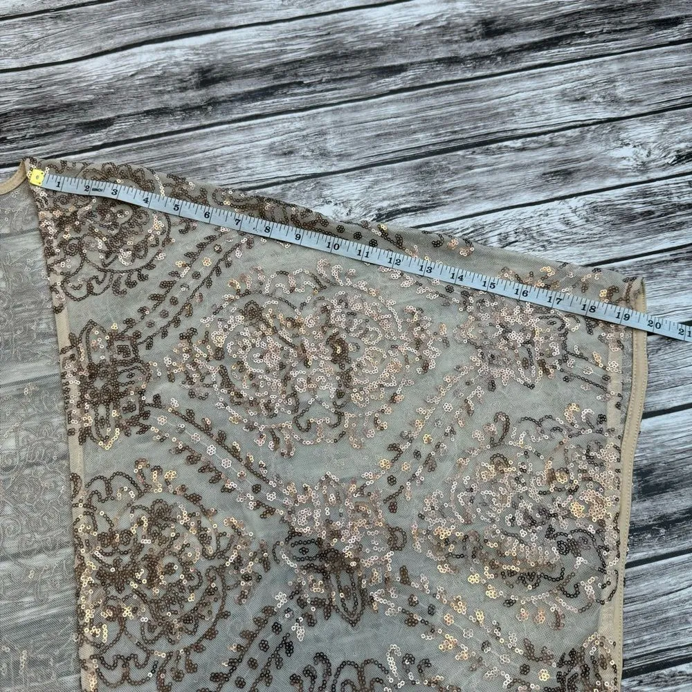 Vestique for Sienna Women's Dolman Sequined Duster S SM Small Cream Rose Gold - Image 10