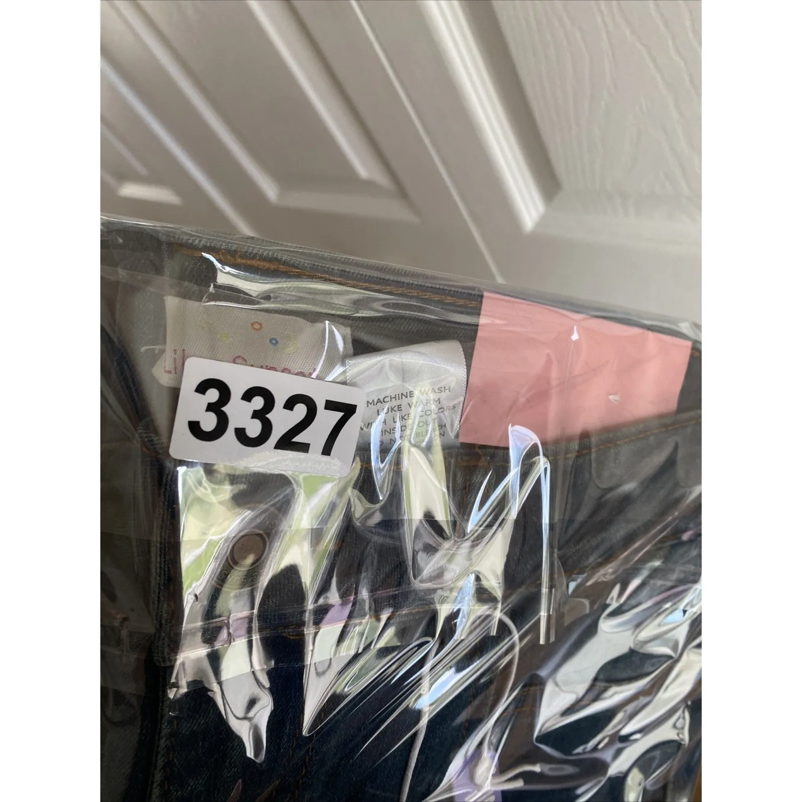 Lilac Sunset Womens 11/12 High Waist Straight Leg Cargo Dark Wash Denim New Purple - Image 8