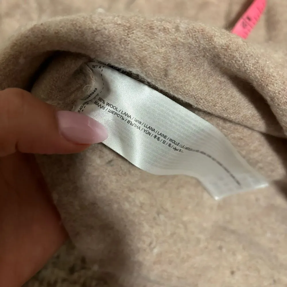 MNG by mango Perkins 100% Wool Turtleneck Slit Sweater Oversized- Size Medium - Image 7