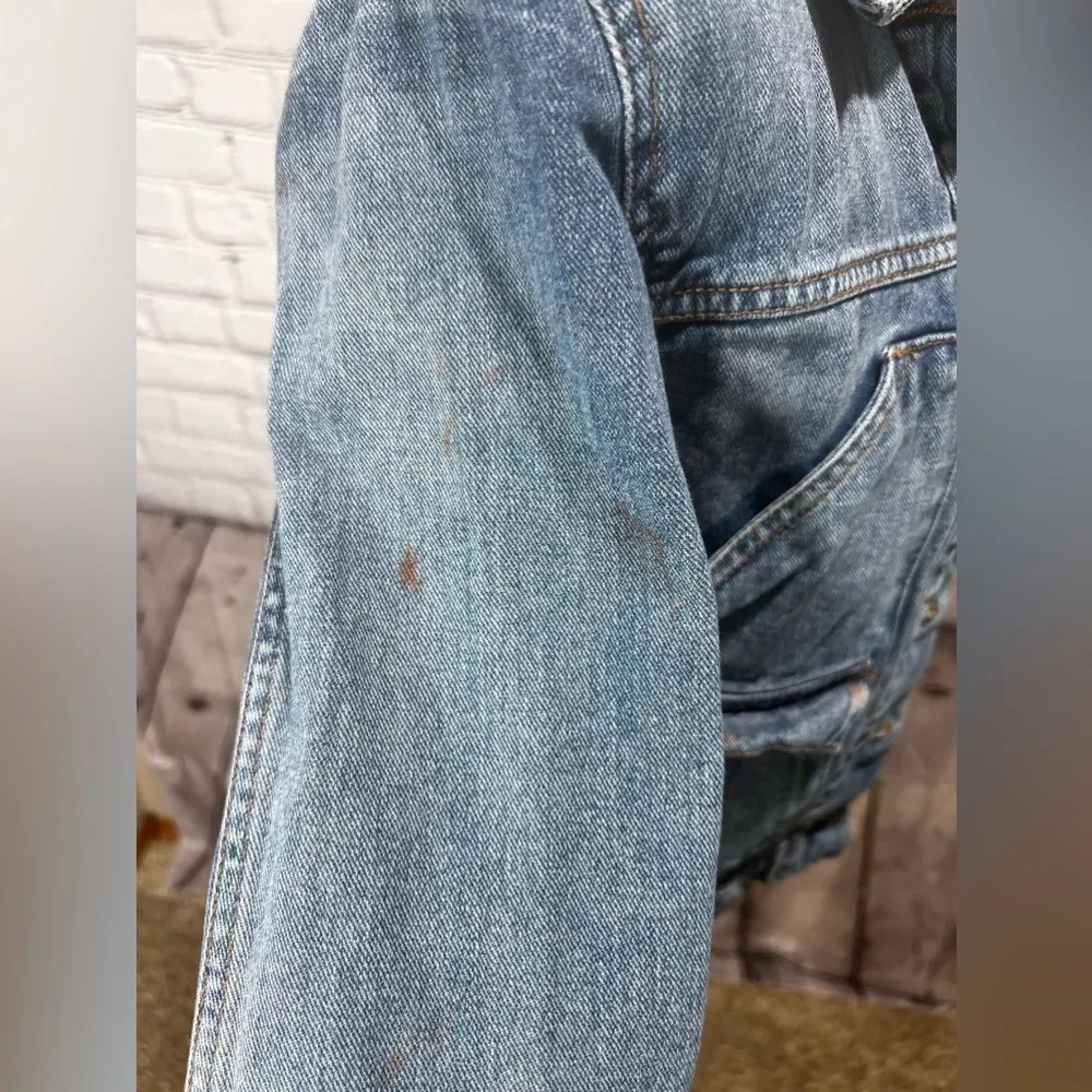 Roxy denim trucker jean jacket size xs - Image 9