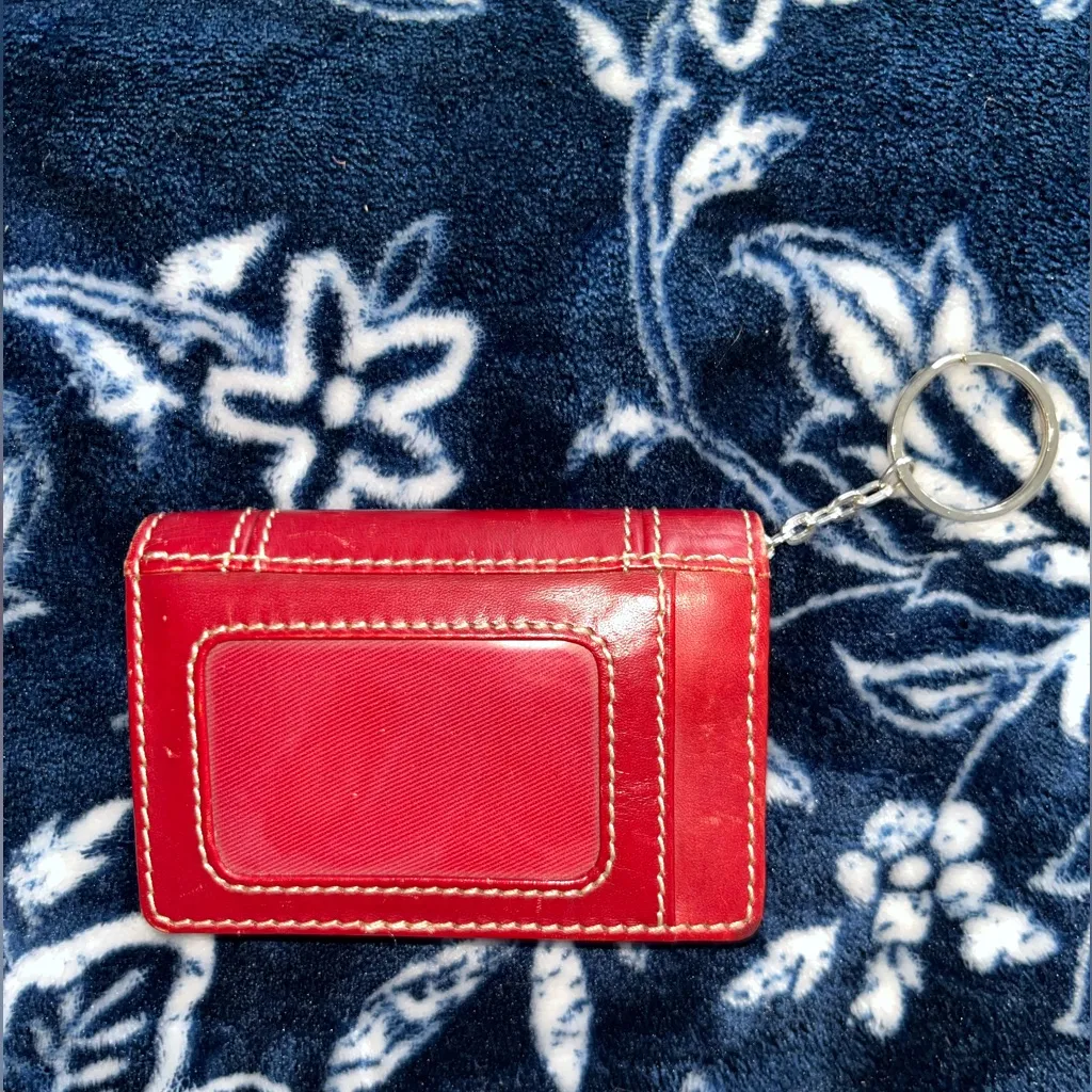 Ralph Lauren Small Bifold Wallet with Keychain Red - Image 2