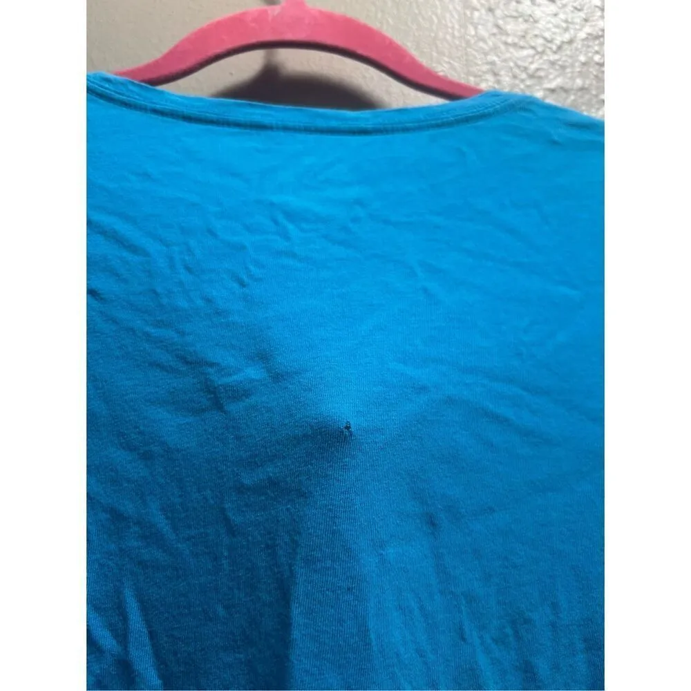 Life Is Good Blue T-Shirt Woman’s Size Medium-Flaw Small Hole On Back - Image 9