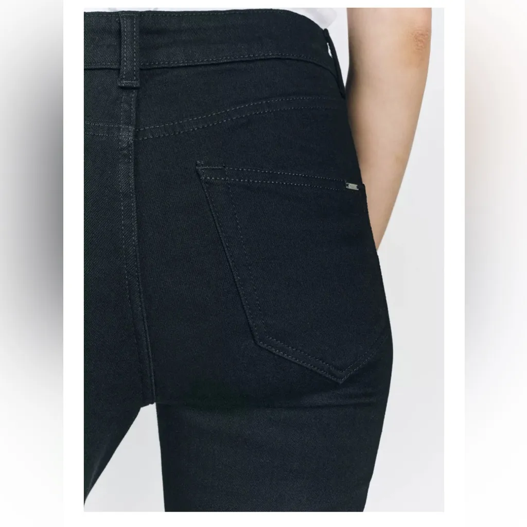 Zara NWT black mid rise bootcut flare leg jeans - Image 5
