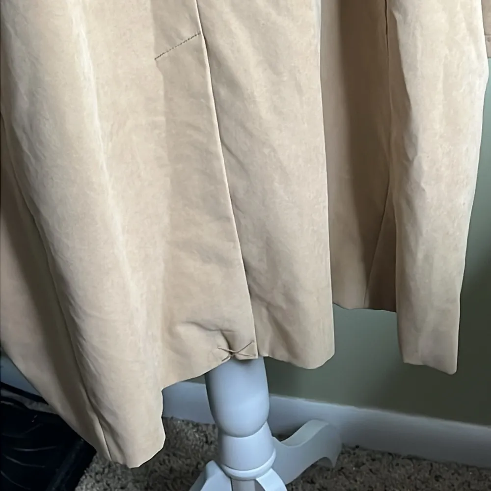 Amazon Essentials tan soft classic neutral button front trench jacket Size XXL - Image 8