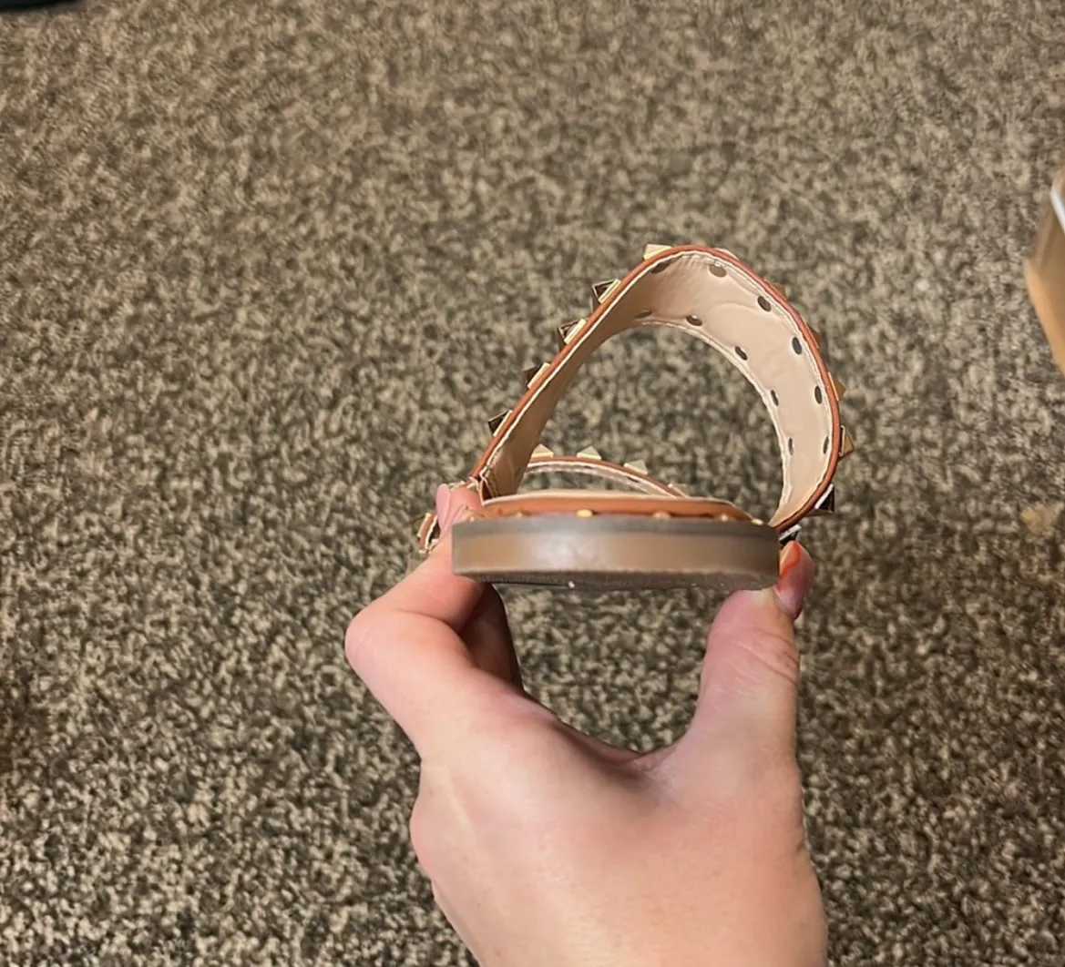 Brown Flat Sandals Size 6.5 - Image 2