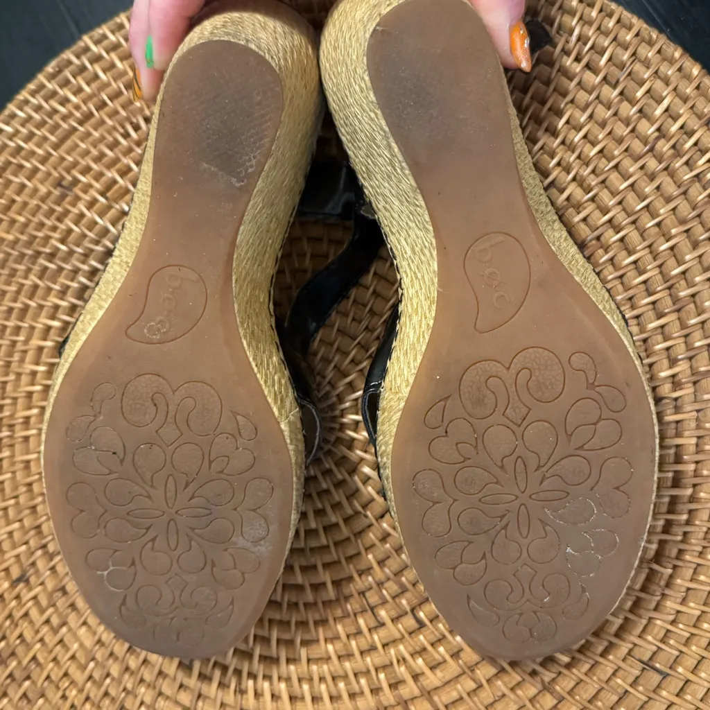 B.O.C. Born Concept Wedge Sandals Women’s Size 7/38 EI Black - Image 8