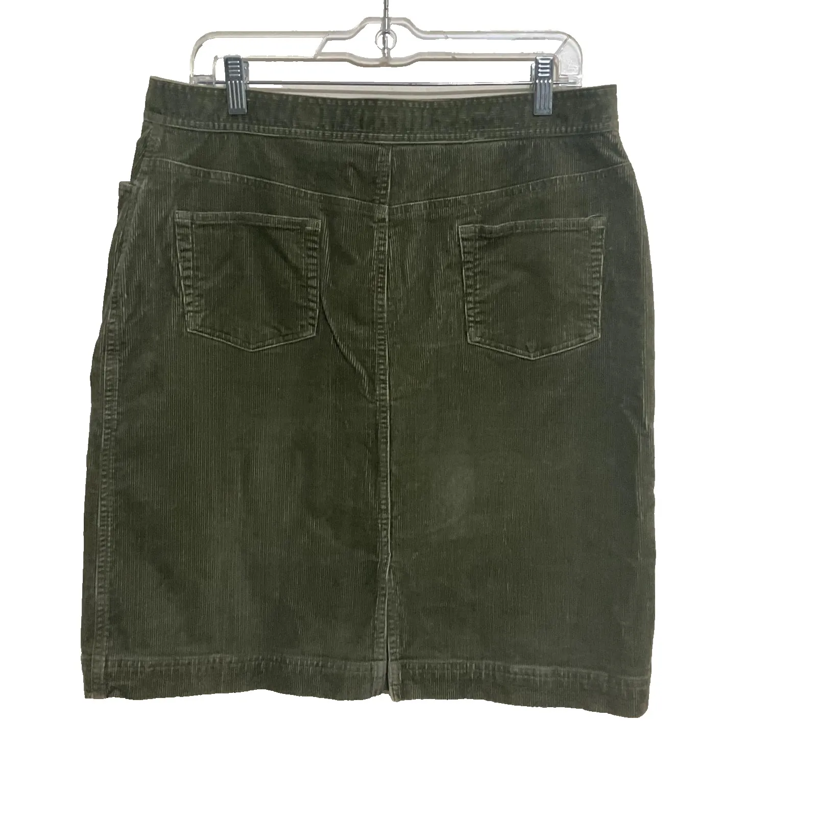 Jones sport stretch vintage corduroy Green Pencil Skirt women's‎ Size 12 - Image 9