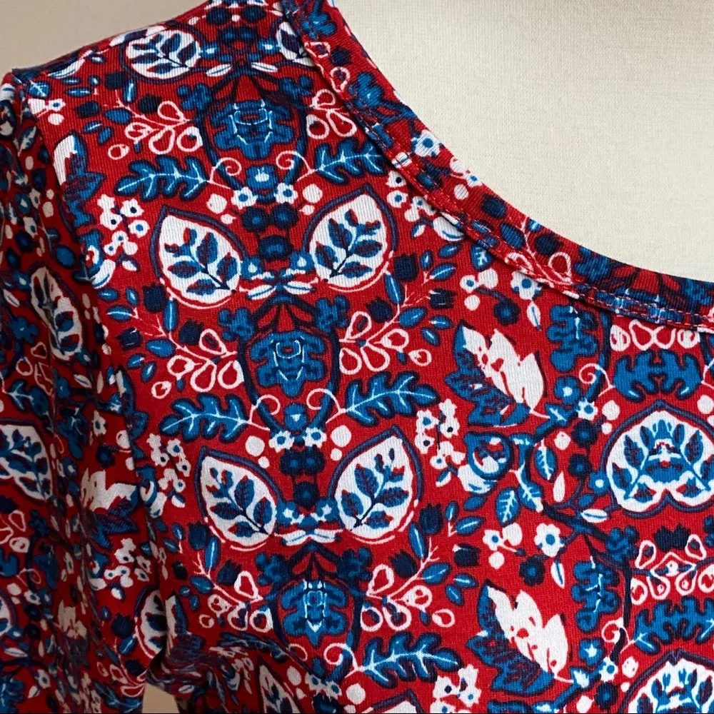 LuLaRoe  Red Print “Simply Comfortable” Dress - Image 8