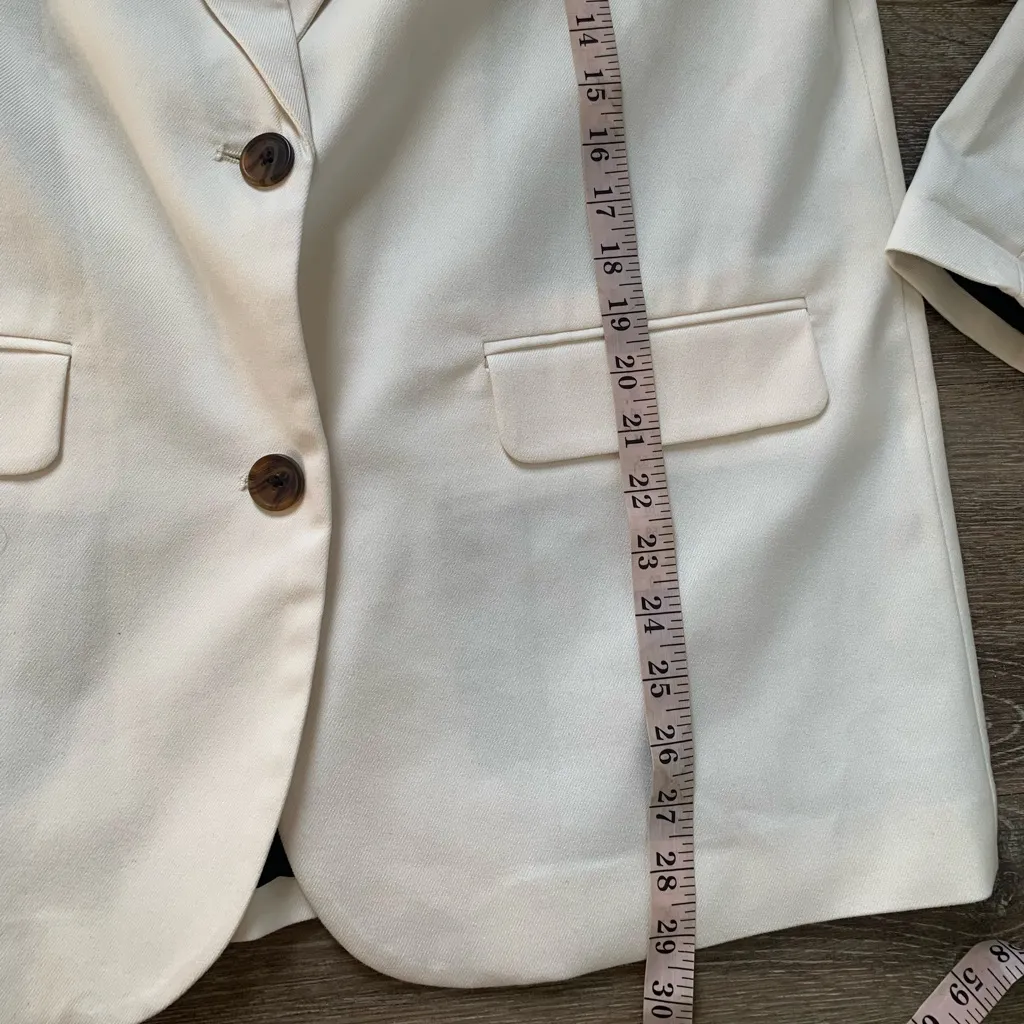 Future Collective Cream Cutout Blazer S White - Image 8