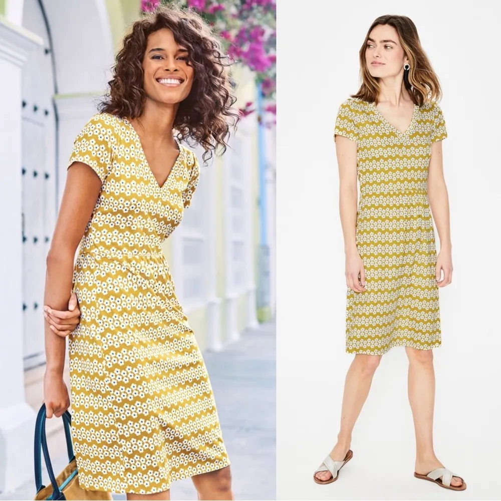 Boden Penelope Jersey Dress mustard yellow Dijon Daisy Stripe midi Size 10 - $58 (57% Off Retail) - From Ellen Boden Penelope Jersey Dress mustard yellow Dijon Daisy Stripe midi Size 10 - $58 (57% Off Retail) - From Ellen