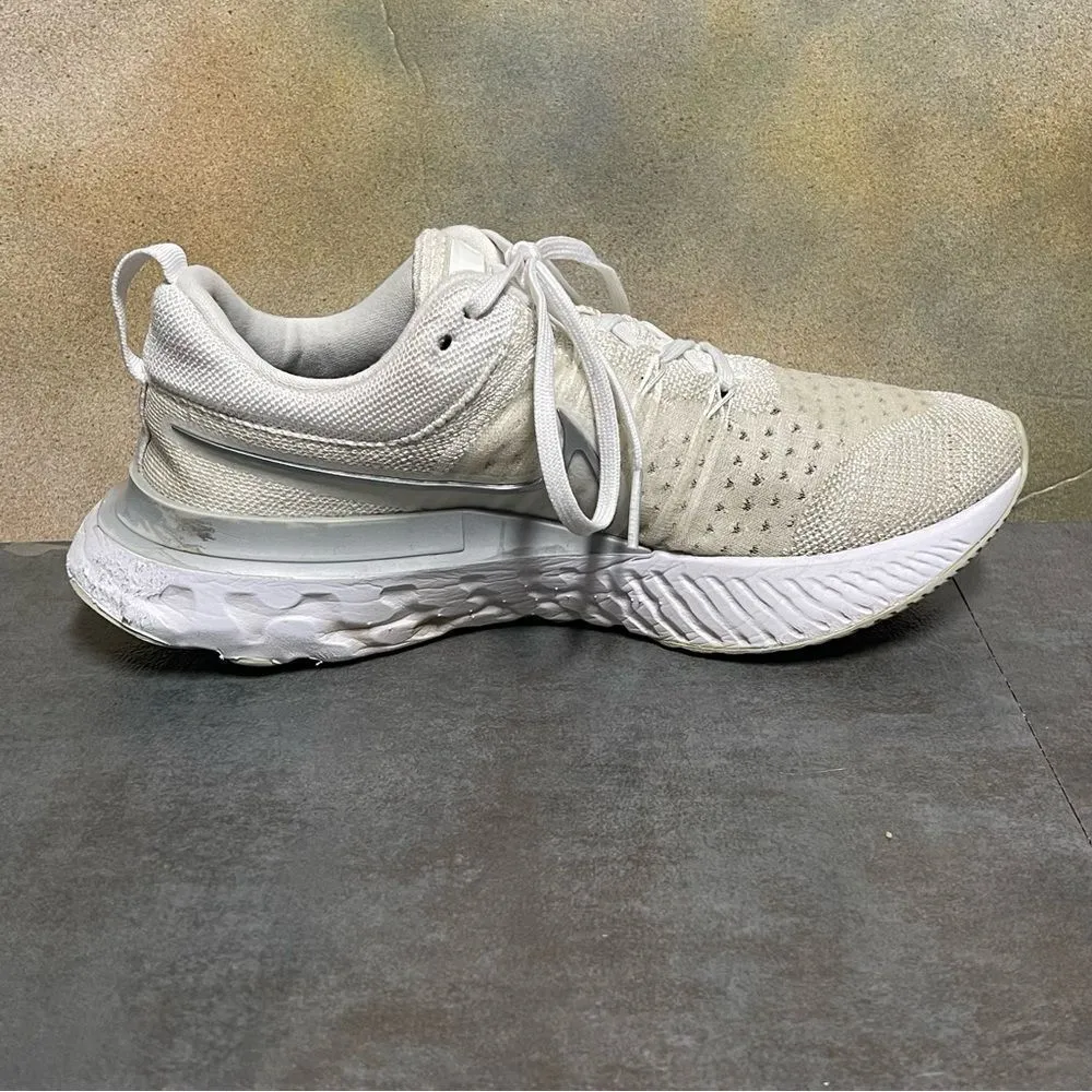 Nike React Infinity Run Flyknit 2 CT2423-102 Women's White Sneakers Size 7.5 - Image 11