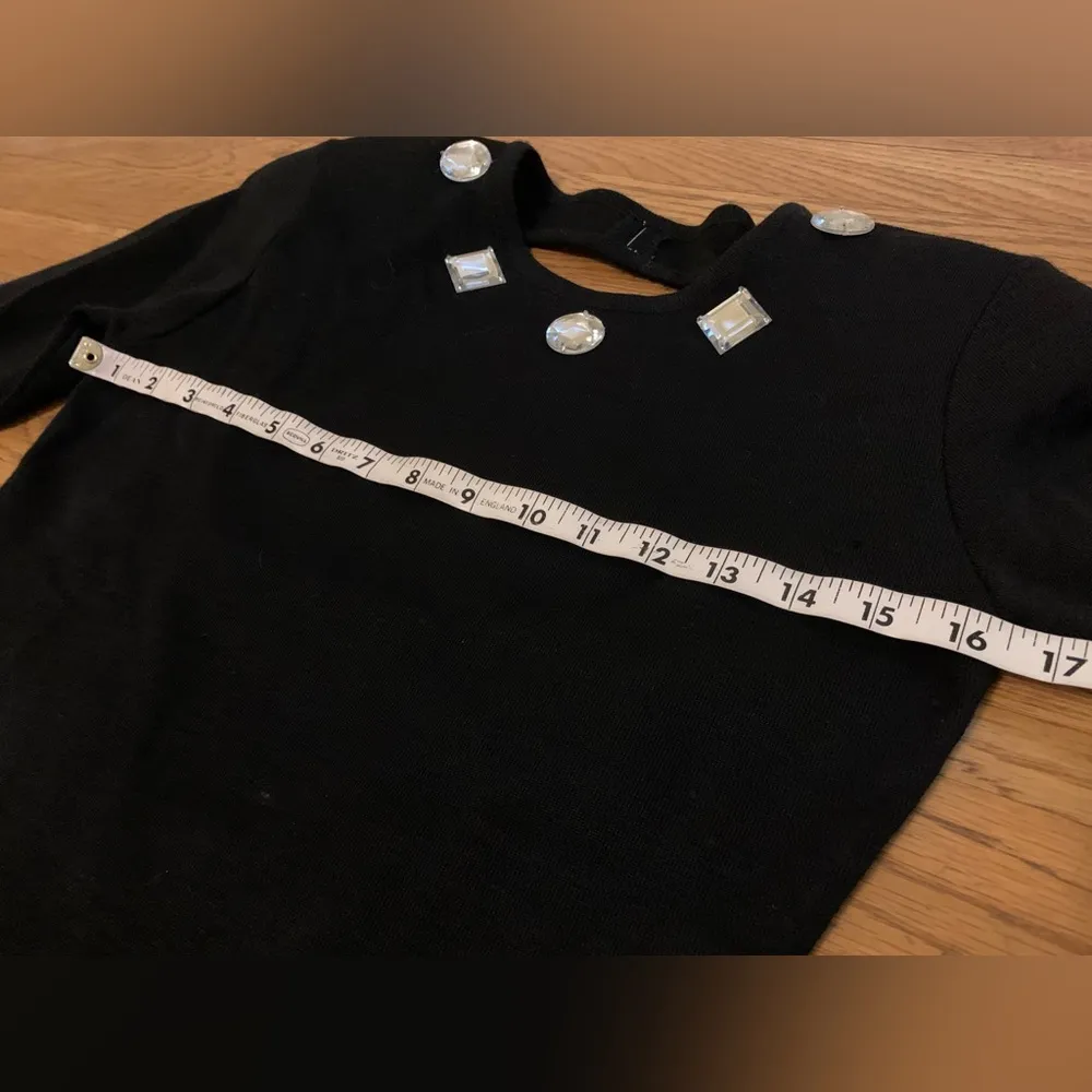 Vintage  black sweater dress 100% wool size XS - Image 11