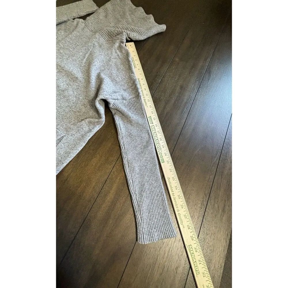 Cyrus Rayon Blend Tight Knit Gray Cowl Neck Dolman Sleeve Sweater w/Pockets L - Image 5