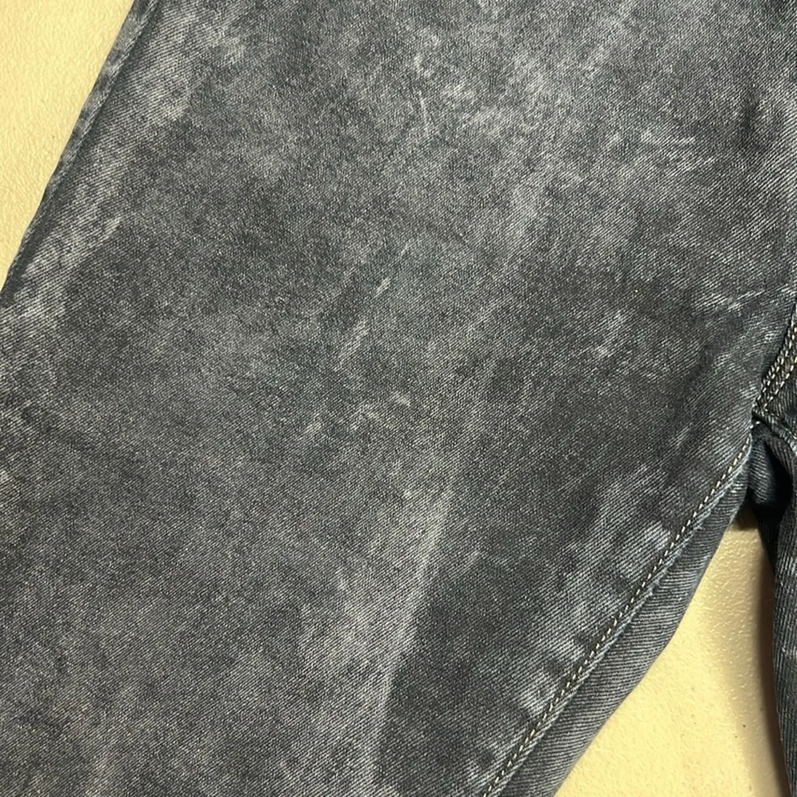 J Brand Denim Blue Jeans Pants Rail Black Noise Stone Wash Distressed Knee - Image 5