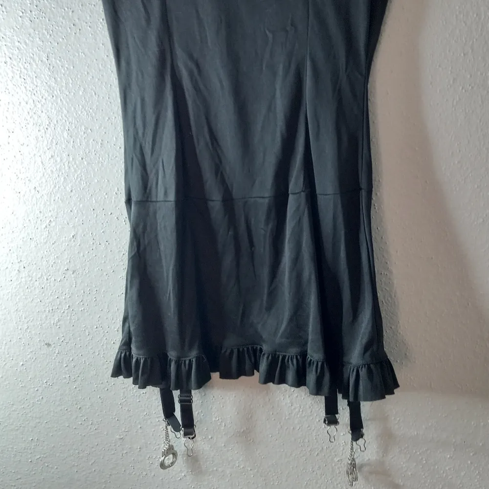 Spirit Halloween M Chick Cop Sexy Handcuff Garters Outfit Costume Mini Dress - Image 5