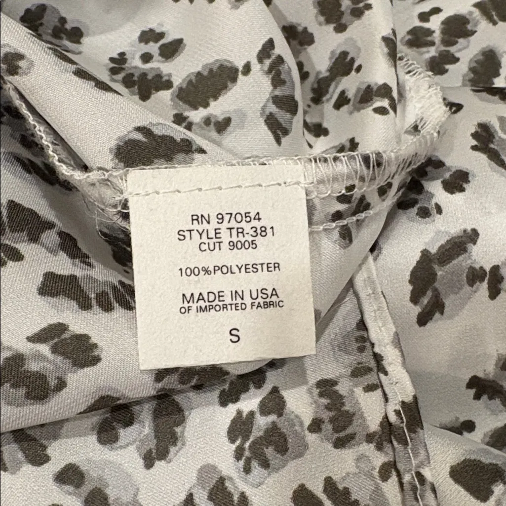 Women's Black Gray White Leopard Print cardigan blouse - Image 6